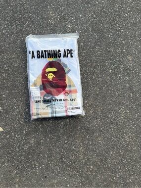 A Bathing Ape White Bedding Cover with Multicolor Ape Graphic